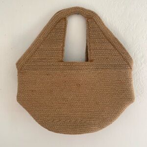 Handcrafted Tan Raffia Tote Bag